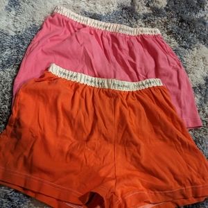 Victoria's Secret Pink and Orange Pajama Shorts